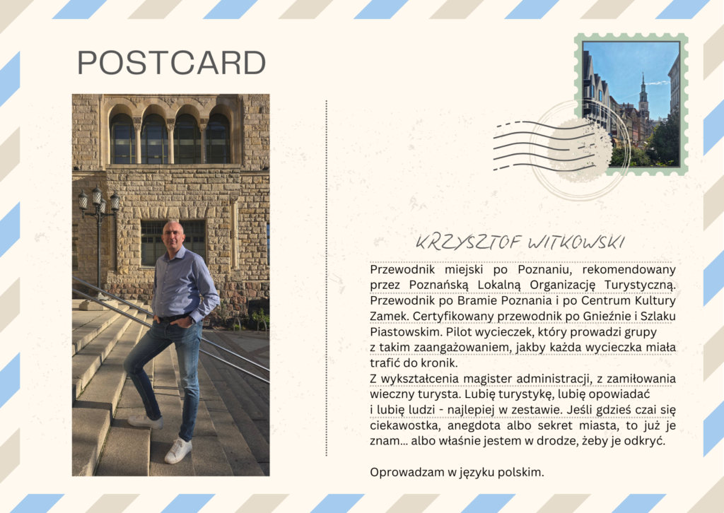 przedstawienie przewodnika w postaci pocztówki